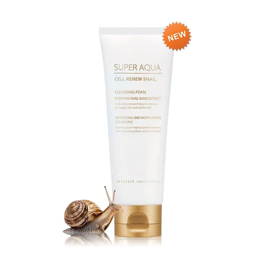 🧼 MISSHA Snail Repair Foam Cleanser- Espuma limpiadora coreana con extracto de baba de caracol